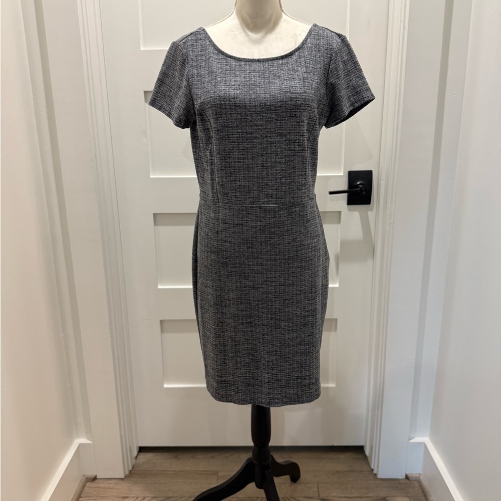 Banana Republic Gray Flutter Sleeve Sheath Dress